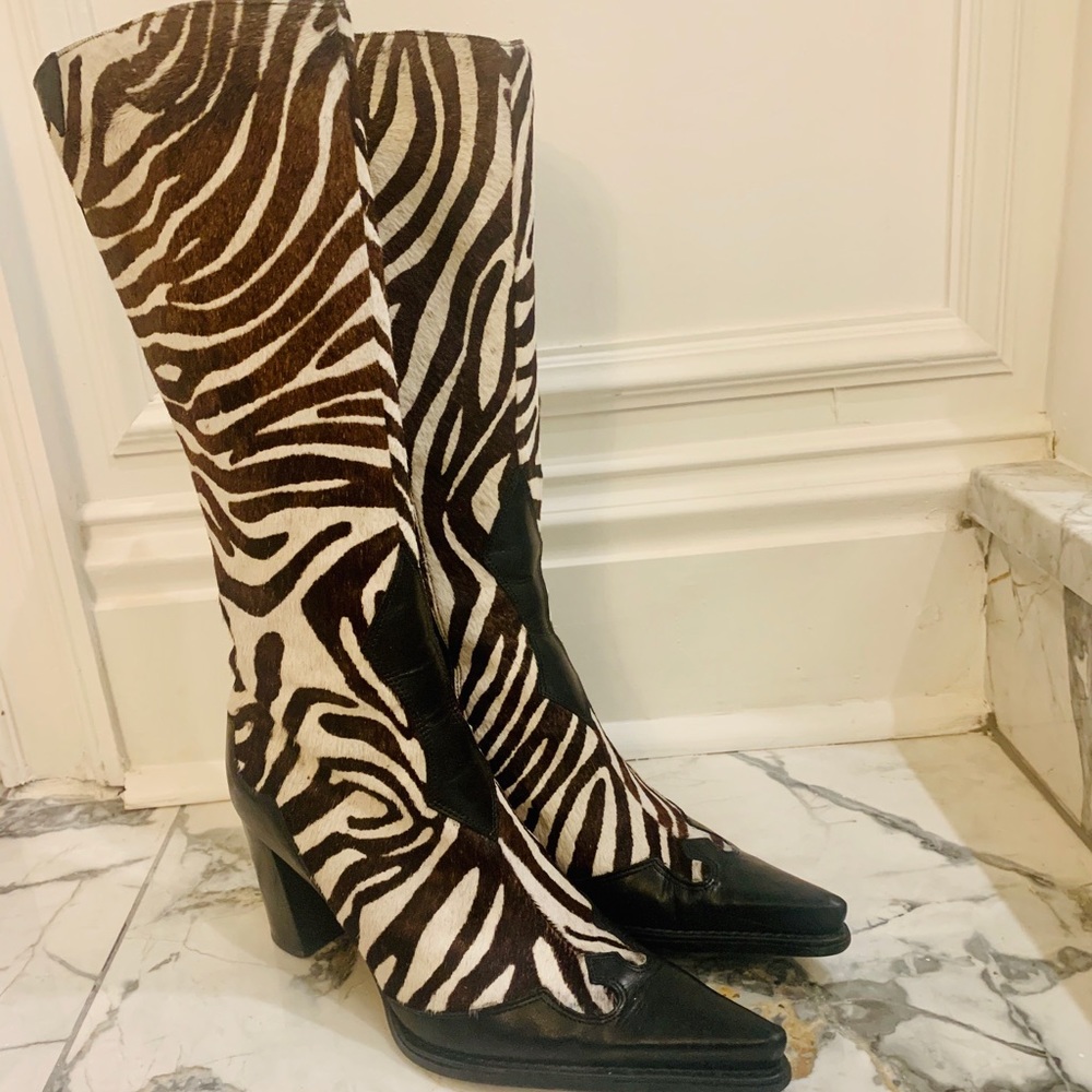 BCBG ZEBRA BOOTS